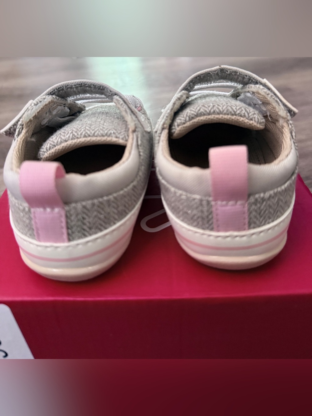 See Kai Run Stevie Mini First Walker Shoe - Gray Herringbone - Picture 3 of 7
